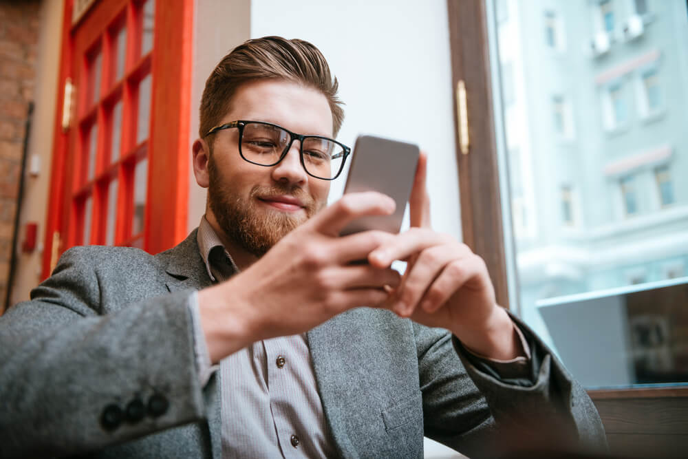 Man using phone