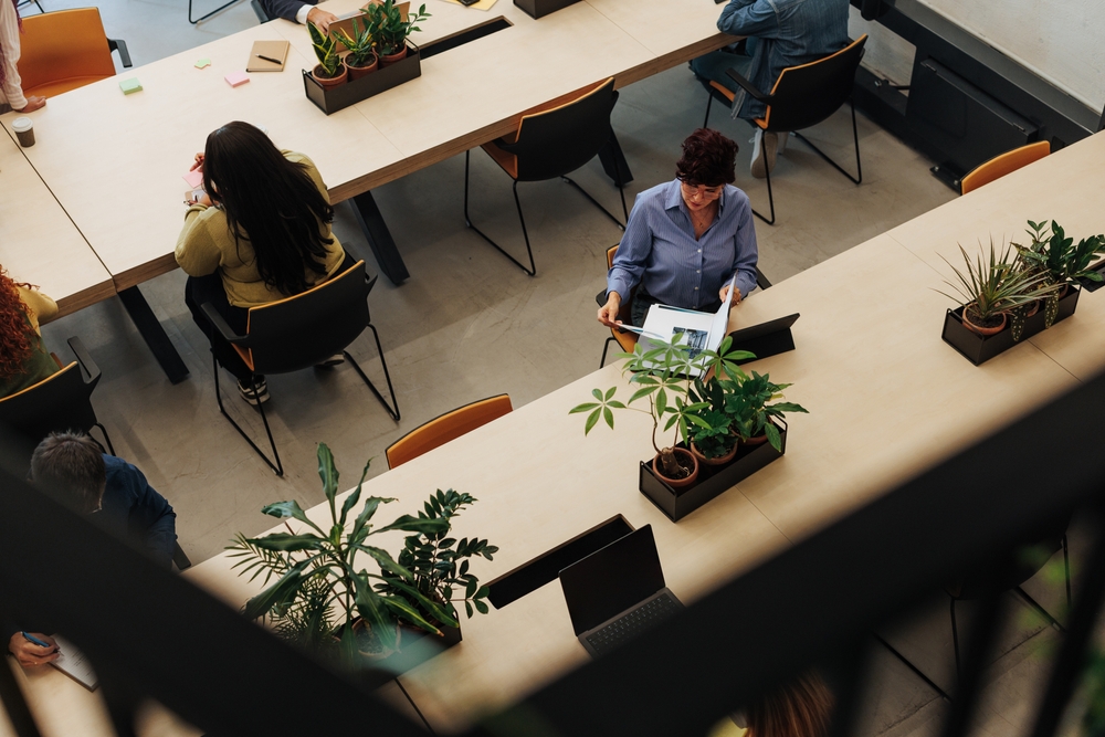 People at coworking space