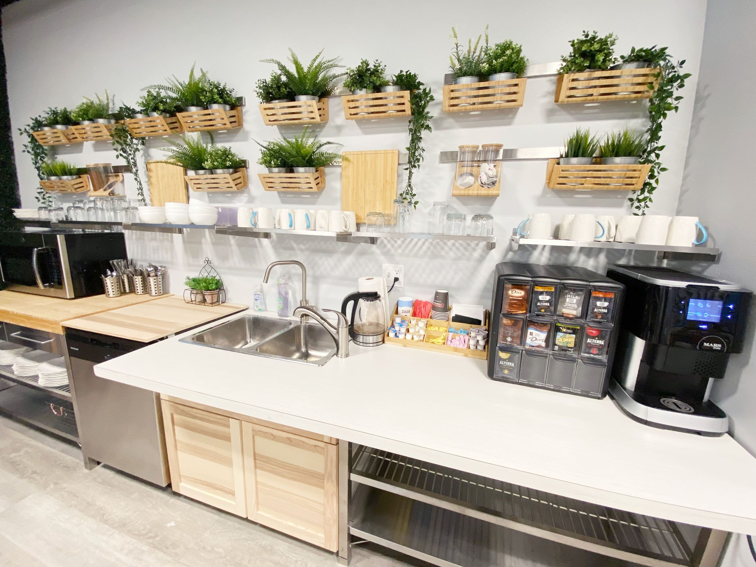 The kitchen area at Circle Hub Ventura