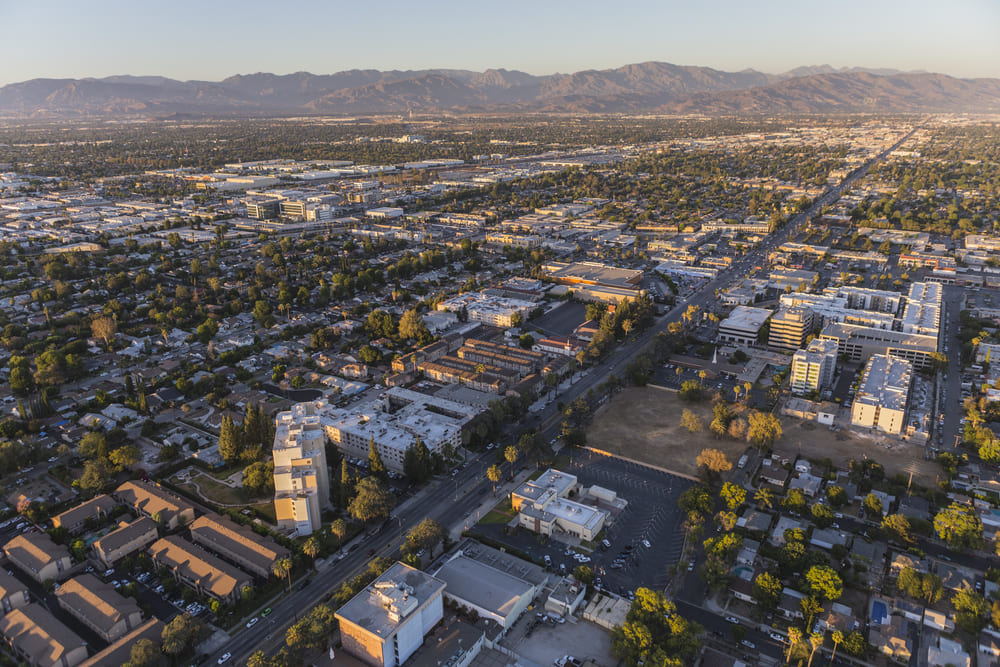 San Fernando Valley aerial view
