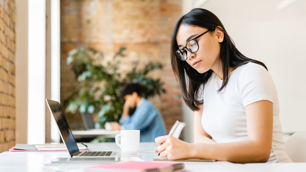 woman working