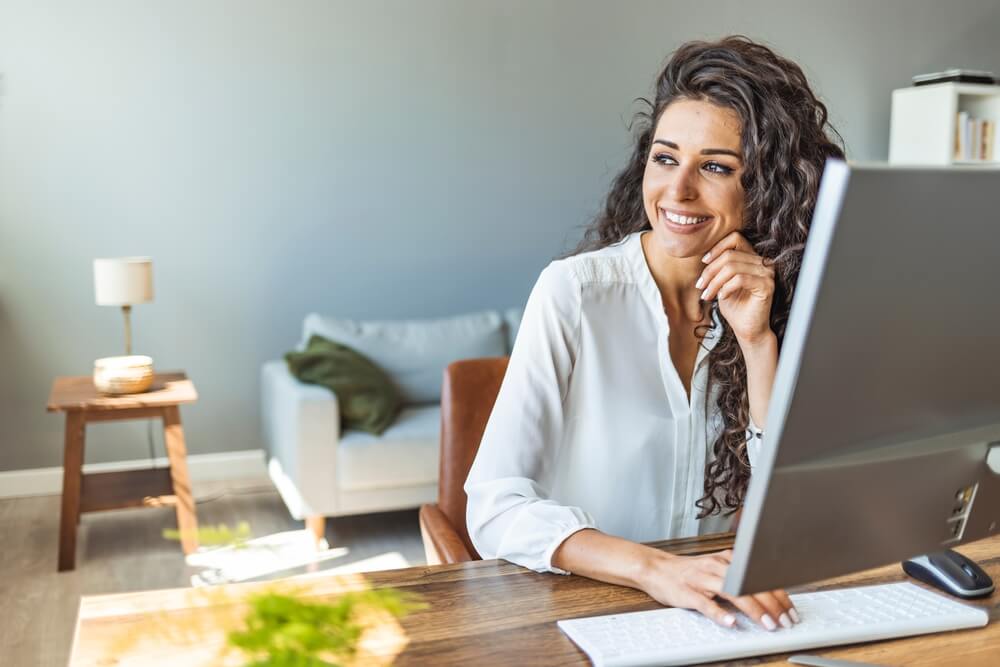 woman working