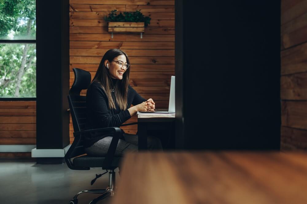 woman working